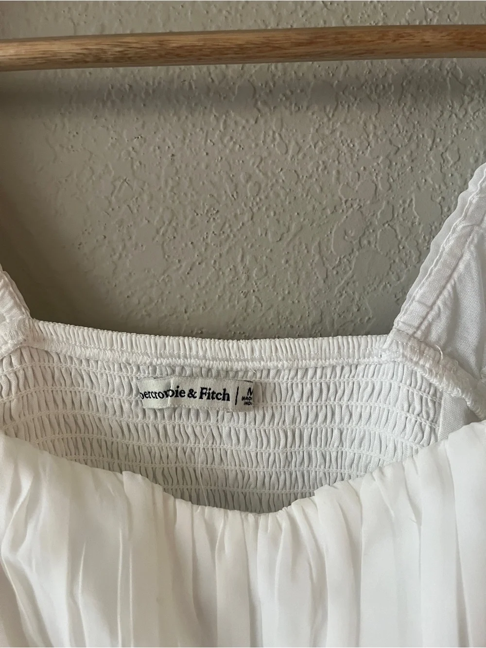 Abercrombie & Fitch Milkmaid White Puff Sleeve Square Neck Blouse Medium